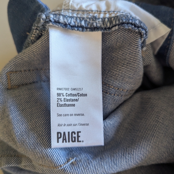 PAIGE Blue Denim Wide-Leg Women's Overalls - Picture 13 of 14